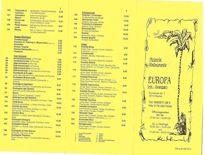 Pizzeria Europa